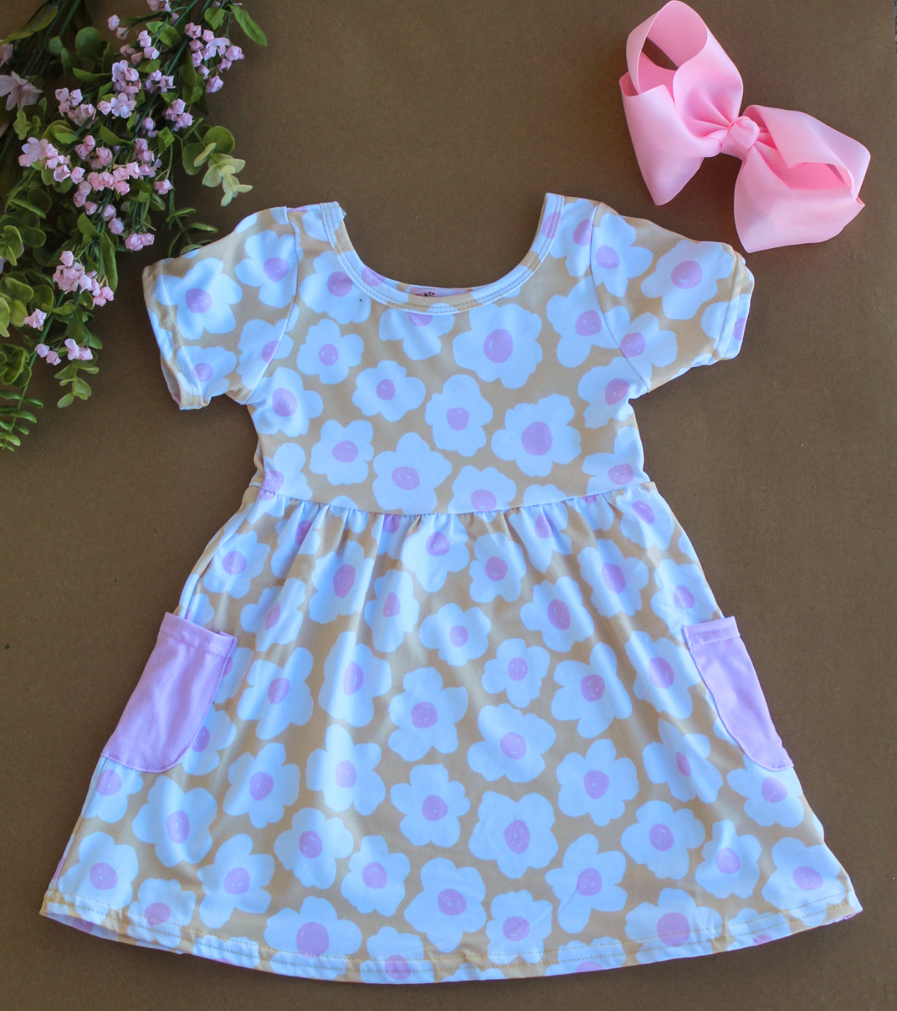 Girls Yellow Daisy Dress